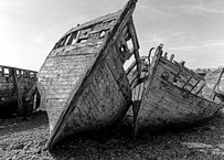 Frankreich 1982. Der Friedhof der alten Schiffswracks