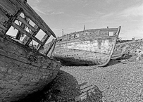 Frankreich 1982. Der Friedhof der alten Schiffswracks