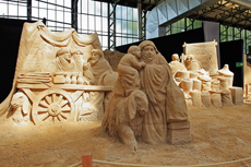 Sandskulpturen Travemünde 2022 - Reise um die Welt. Souk - © Inese Valtere und Donatas Mockus (Mittlerer Osten)