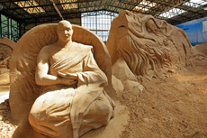 Sandskulpturen Travemünde 2022 - Reise um die Welt. Chinesische Mauer - © Dominika Jarczok (Asien)